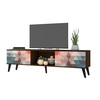 Manhattan Comfort Doyers 70.87 TV Stand, Multi Color Red and Blue 176AMC213